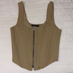 Zip-Up Corset Shirt - Large